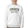 Retro Fourth Grade Camo Back To School Girls Boys 4th Grade Youth Crewneck Sweatshirt Retro Fourth Grade Camo Back To School Girls Boys 4th Grade Youth Crewneck Sweatshirt