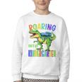 Roaring Into Kindergarten DinosaurRex Back To School Boys Performance Youth Crewneck Sweatshirt