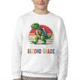 Roaring Into Second Grade T-Rex Back To School 2nd Grade Premium Tri-Blend Youth Crewneck Sweatshirt