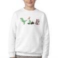 Solid Liquid Gas Dinosaur Back To School Premium Tri-Blend Youth Crewneck Sweatshirt Solid Liquid Gas Dinosaur Back To School Premium Tri-Blend Youth Crewneck Sweatshirt