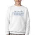 Speech Therapy Gingham SLP Therapist Summer Back To School Youth Crewneck Sweatshirt Speech Therapy Gingham SLP Therapist Summer Back To School Youth Crewneck Sweatshirt