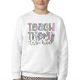 Teach Them To Be Kind Leopard Kindergarten Back To School Youth Crewneck Sweatshirt Teach Them To Be Kind Leopard Kindergarten Back To School Youth Crewneck Sweatshirt