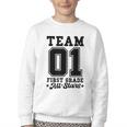 Team 1st Grade All-Stars Back To School Sports Jersey Youth Crewneck Sweatshirt Team 1st Grade All-Stars Back To School Sports Jersey Youth Crewneck Sweatshirt