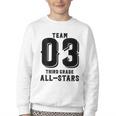 Team 3rd Grade All-Stars Back To School Tee For Stude Youth Crewneck Sweatshirt