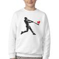 Valentines Day Baseball Batter Silhouette Heart Men Boys Kid Youth Crewneck Sweatshirt Valentines Day Baseball Batter Silhouette Heart Men Boys Kid Youth Crewneck Sweatshirt