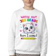 Watch Out 3rd Grade Here I Come Girls Cat Back To School Youth Crewneck Sweatshirt Watch Out 3rd Grade Here I Come Girls Cat Back To School Youth Crewneck Sweatshirt