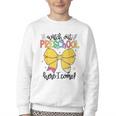 Watch Out Pre-K Here I Come Preschool Back To School Youth Crewneck Sweatshirt Watch Out Pre-K Here I Come Preschool Back To School Youth Crewneck Sweatshirt
