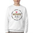 Women's Leopard Activity Aide Appreciation Week Back To School Youth Crewneck Sweatshirt