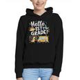 Cute Hello 1st Grade Dinosaur School Back To School Dino Bus Graphic Youth Hoodie