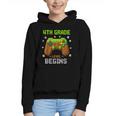First Day Of 4th Grade Level Begins Back To School Boy Graphic Youth Hoodie First Day Of 4th Grade Level Begins Back To School Boy Graphic Youth Hoodie