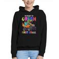I'm Ready To Crush First Grade Dinosaur Truck Back To School Graphic Youth Hoodie I'm Ready To Crush First Grade Dinosaur Truck Back To School Graphic Youth Hoodie
