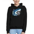 Kids Shark With School Books Back To School Shark Lovers Graphic Youth Hoodie Kids Shark With School Books Back To School Shark Lovers Graphic Youth Hoodie