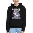 Kindergarten Back To School First Day Girls Rollin Unicorn Graphic Youth Hoodie Kindergarten Back To School First Day Girls Rollin Unicorn Graphic Youth Hoodie