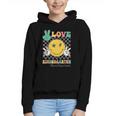 Peace Love Kindergarten Smile Face Hippie Back To School Graphic Youth Hoodie Peace Love Kindergarten Smile Face Hippie Back To School Graphic Youth Hoodie