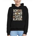 School Now Cats Later Back To School Graphic Youth Hoodie