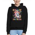 Second Grade Back To School First Day Girls Rollin Unicorn Graphic Youth Hoodie Second Grade Back To School First Day Girls Rollin Unicorn Graphic Youth Hoodie