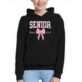 Senior 2027 Floral Pink Bow Back To School Class Of 2027 Graphic Youth Hoodie Senior 2027 Floral Pink Bow Back To School Class Of 2027 Graphic Youth Hoodie