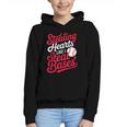 Stealing Hearts Like I Steal Bases Cute Baseball Boys Graphic Youth Hoodie