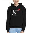 Valentines Day Baseball Batter Silhouette Heart Graphic Youth Hoodie Valentines Day Baseball Batter Silhouette Heart Graphic Youth Hoodie