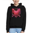Valentines Day Baseball Red Heart Dab Boys Girls Kids Graphic Youth Hoodie