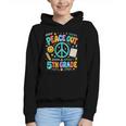 Women's Peace Out 5th Grade Retro Back To School Students Graphic Youth Hoodie Women's Peace Out 5th Grade Retro Back To School Students Graphic Youth Hoodie