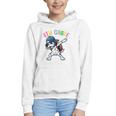 4th Grade Crew Dalmatian Dog Dabbing Back To School Premium Tri-Blend Graphic Youth Hoodie