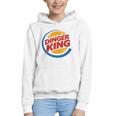 Baseball Dinger King Logo For Home Run Players And Fan Graphic Youth Hoodie