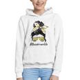 Bus Driver Life Messy Bun Back To School Bus Driver Graphic Youth Hoodie