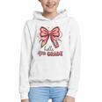 Coquette 4th Grade First Day Of Back To School Girls Outfits Graphic Youth Hoodie Coquette 4th Grade First Day Of Back To School Girls Outfits Graphic Youth Hoodie