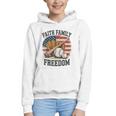 Faith Family Freedom Patriotic Christian Baseball Game Day Graphic Youth Hoodie
