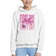 First Day Of School Girls Coquette Bow Back To School Performance Graphic Youth Hoodie First Day Of School Girls Coquette Bow Back To School Performance Graphic Youth Hoodie
