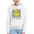 Girls Kindergarten Vibes Smile Face Back To School Kinder Graphic Youth Hoodie Girls Kindergarten Vibes Smile Face Back To School Kinder Graphic Youth Hoodie