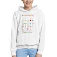 Groovy Cute ABC School Nurse Alphabet Back To School Women Graphic Youth Hoodie