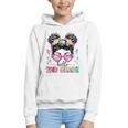 Hello 2nd Grade Messy Bun Back To School First Day Girl Kids Graphic Youth Hoodie Hello 2nd Grade Messy Bun Back To School First Day Girl Kids Graphic Youth Hoodie