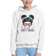 Hello First Grade Shirt Messy Bun Tie Dye Back To School Graphic Youth Hoodie Hello First Grade Shirt Messy Bun Tie Dye Back To School Graphic Youth Hoodie