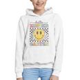 Hello Kindergarten Hippie Smile Face Back To School Graphic Youth Hoodie Hello Kindergarten Hippie Smile Face Back To School Graphic Youth Hoodie