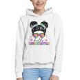 Hello Kindergarten Shirt Messy Bun Tie Dye Back To School Graphic Youth Hoodie Hello Kindergarten Shirt Messy Bun Tie Dye Back To School Graphic Youth Hoodie