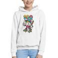 Ice Cream Drip Baseball Party 100 Days Of School Teacher Graphic Youth Hoodie