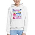 Kids Back To School Here I Come Kindergarten Girls TK Grad Graphic Youth Hoodie Kids Back To School Here I Come Kindergarten Girls TK Grad Graphic Youth Hoodie