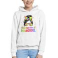 Little Miss Preschool Messy Bun Tie Dye Back To School Girls Graphic Youth Hoodie Little Miss Preschool Messy Bun Tie Dye Back To School Girls Graphic Youth Hoodie