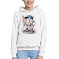 Melting Slime Sprinkle Baseball Mascot With Bat Graphic Youth Hoodie