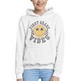 Retro First Grade Vibes Smile Face Back To School 1st Grade Graphic Youth Hoodie Retro First Grade Vibes Smile Face Back To School 1st Grade Graphic Youth Hoodie