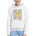 Second Grade Crew Smile Face Back To School 2nd Grade Team Graphic Youth Hoodie