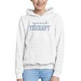 Speech Therapy Gingham SLP Therapist Summer Back To School Graphic Youth Hoodie
