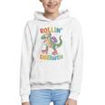 T Rex Rollin Into Kindergarten Back To School First Day Boys Graphic Youth Hoodie T Rex Rollin Into Kindergarten Back To School First Day Boys Graphic Youth Hoodie
