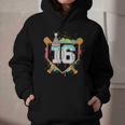 16th Birthday Baseball Drip Number 16 Year Old Birthday Boy Graphic Youth Hoodie
