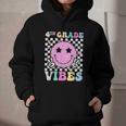 4th Grade Vibes Groovy Back To School Fourth Grade Girls Kid Graphic Youth Hoodie