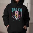 8th Birthday Boy Bro I'm 8 Years Old Baseball Theme Graphic Youth Hoodie