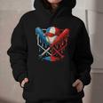American Baseball Drip Graffiti Ball And Bat Graphic Youth Hoodie
