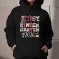 Back To School My 1st Day Of Kindergarten 2026 Bow Graphic Youth Hoodie